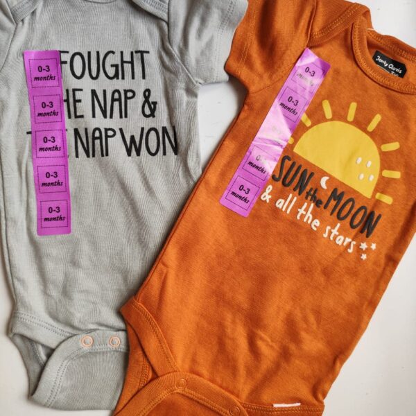 Onesies – 0 to 3 Months – Pack of 2