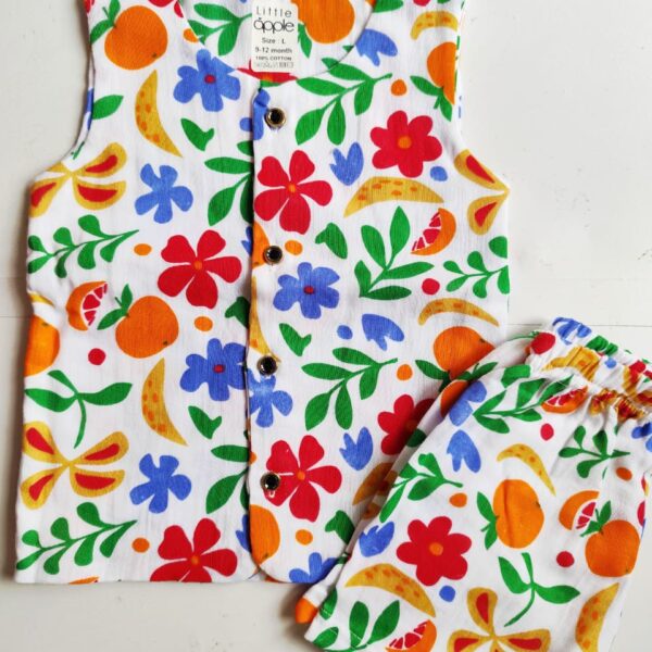 Multi Floral Print Double Layered Muslin Co Ord Set