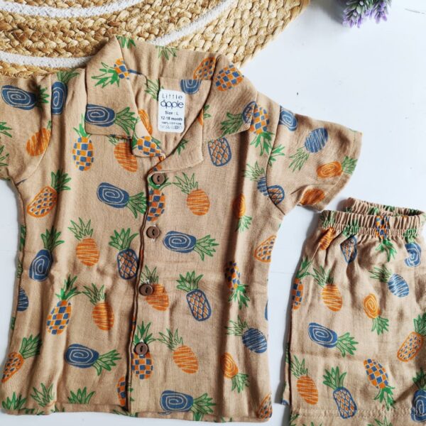 Pineapple Print Muslin Co Ord Set