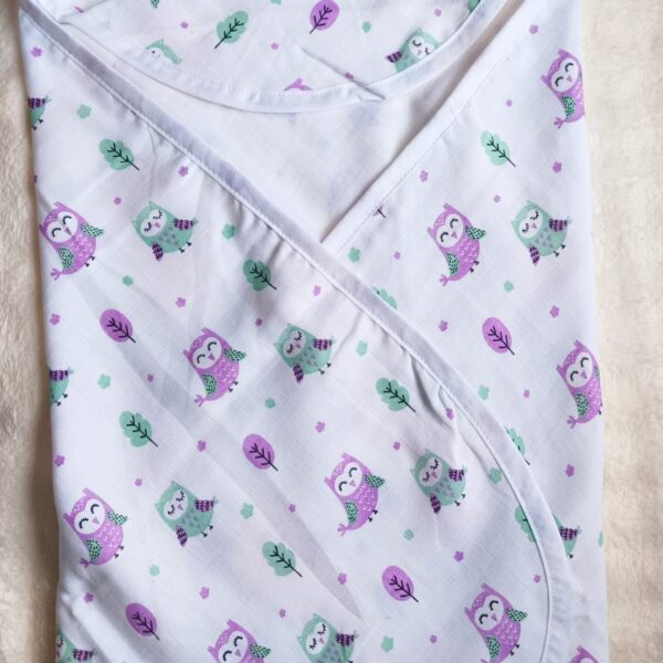 Muslin Hooded Towel – Owl Print